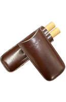 Cohiba - Brown Pocket Cigar Case In Leather 2 cigar