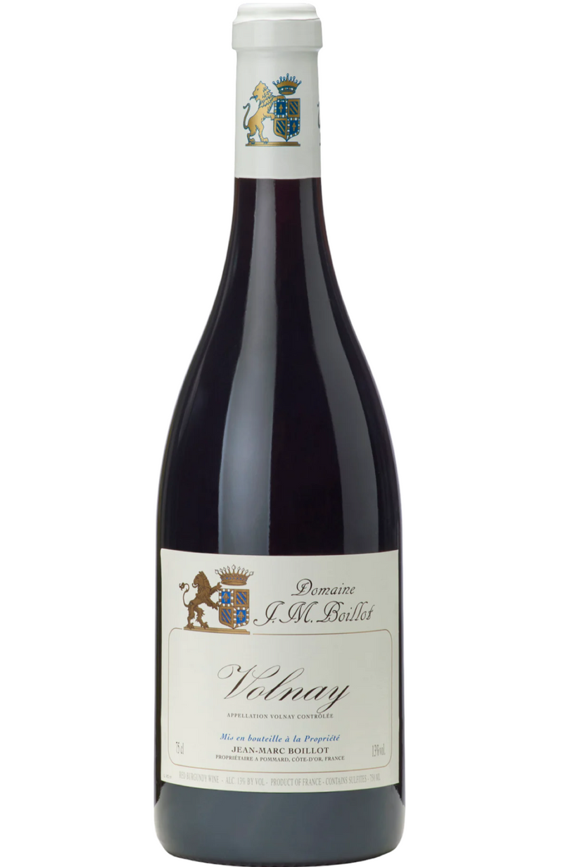 Jean-Marc Boillot Volnay 75cl, a refined Burgundy Pinot Noir with cherry, raspberry, and floral notes. Available at Spades Wines & Spirits Malta.