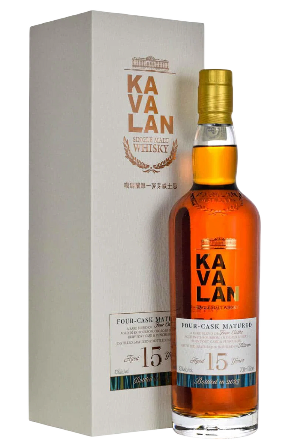 Kavalan 15 Year Old Four Cask 2025 Edition + GB 43% 70cl