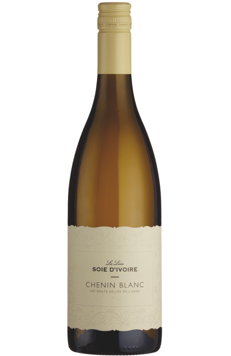La Lisse Soie Chenin Blanc 75cl bottle from Spades Wines & Spirits. A beautifully textured white wine from the Languedoc region of France, made from 100% Chenin Blanc grapes. This wine features elegant aromas of ripe pear, apple, and honey, with a creamy palate and a touch of minerality on the finish. Perfect for pairing with seafood, roasted chicken, or soft cheeses.