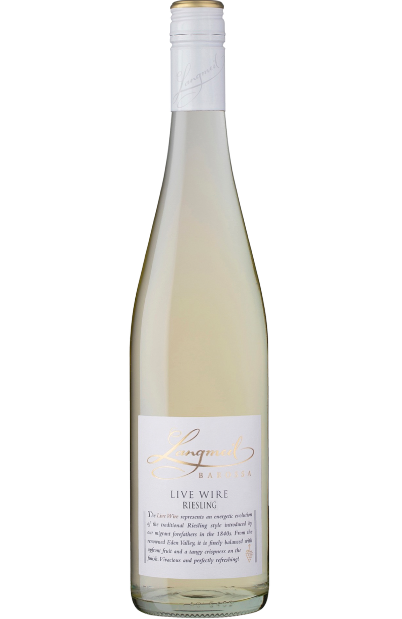 A bright and expressive white wine, Langmeil Live Wire Riesling is a 75cl bottle that highlights the vibrant freshness of the Barossa Valley. Its pale straw color is complemented by enticing aromas of citrus, green apple, and a touch of honeyed floral notes. The sleek label reflects the wine’s modern appeal. Perfect for pairing with seafood, spicy Asian dishes, or fresh salads, it offers a crisp, refreshing palate with balanced acidity and a clean, zesty finish.