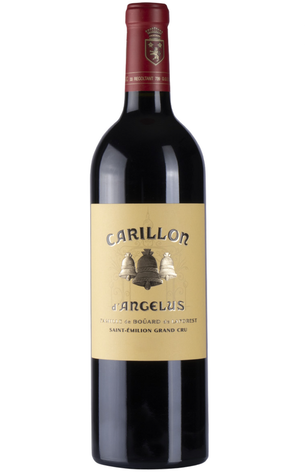 Le Carillon d'Angelus Saint-Emilion Grand Cru 2nd Wine 2020 from Spades Wines & Spirits. A prestigious Bordeaux red wine from the Saint-Emilion Grand Cru appellation, crafted as the second wine of Chateau Angelus. This 2020 vintage offers complex aromas of dark cherries, blackcurrant, and subtle spices, with fine tannins and a silky, long finish. Ideal for aging or pairing with roasted lamb, game, and gourmet cheeses.