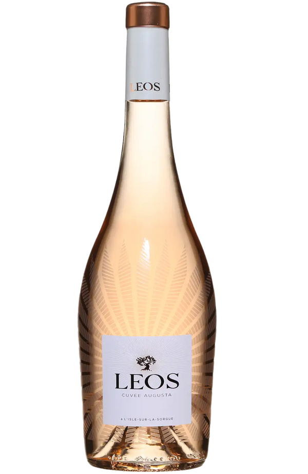 Elegant Leos - Rose Cuvee Augusta 75cl bottle from Spades Wines & Spirits. This refined rose boasts a delicate pink hue and is crafted in the heart of Provence. It offers a captivating blend of floral and fruity aromas, including wild strawberries and soft citrus. With its crisp, fresh taste and smooth finish, it’s the perfect choice for celebrating special moments, complementing gourmet dishes, or simply savoring a sophisticated glass of wine.