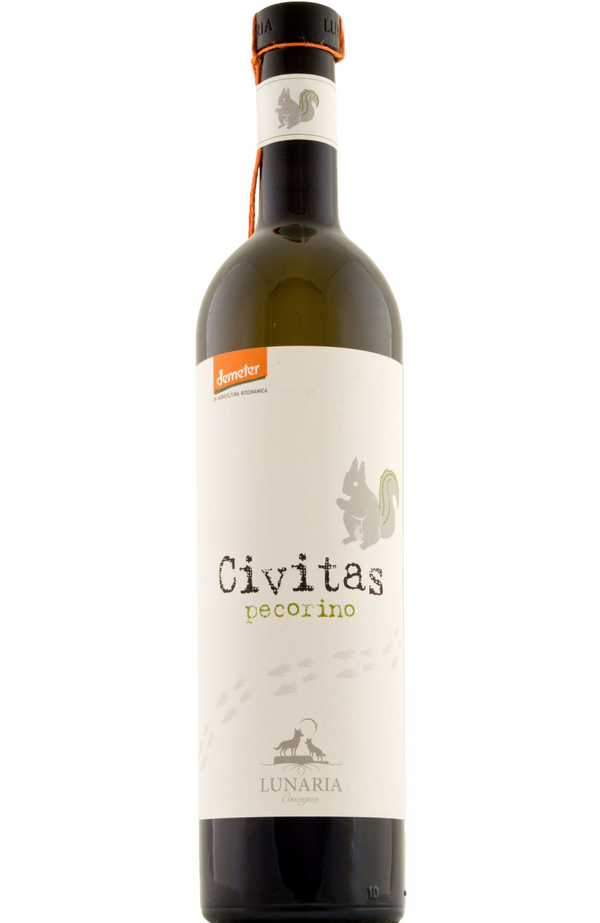 Lunaria - ‘Civitas’ Pecorino BIO 75cl from Spades Wines & Spirits. A lively and aromatic organic Pecorino, this wine offers vibrant notes of citrus, green apple, and floral hints. It’s crisp and refreshing, with a mineral edge and a smooth texture that makes it incredibly food-friendly. The wine’s bright acidity and balanced structure make it an excellent pairing for seafood, fresh salads, or light pasta dishes, embodying the essence of Abruzzo’s natural terroir.