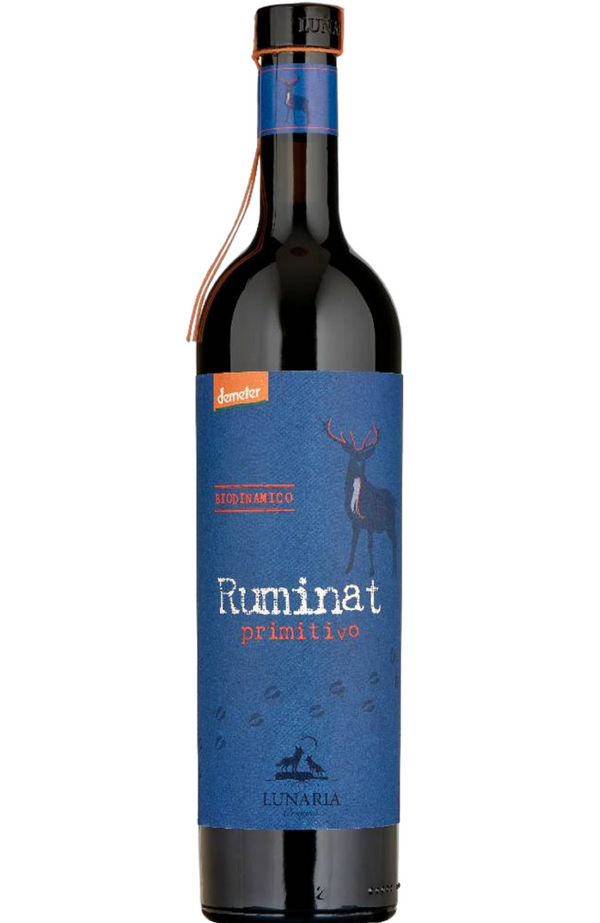 Lunaria Ruminat Primitivo BIO 75cl from Spades Wines & Spirits. This organic Primitivo from Italy offers rich, dark fruit flavors with notes of plum, blackberry, and a hint of spice. Smooth and well-balanced, it pairs excellently with grilled meats, pasta dishes, and aged cheeses.