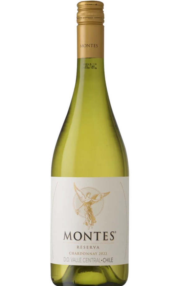 Montes Chardonnay Reserva 14% 75cl by Spades Wines & Spirits, a rich and creamy Chilean white wine with flavors of tropical fruit, vanilla, and a touch of oak. Perfectly paired with seafood, roasted chicken, and creamy pasta dishes. Ideal for elegant dinners and special occasions.