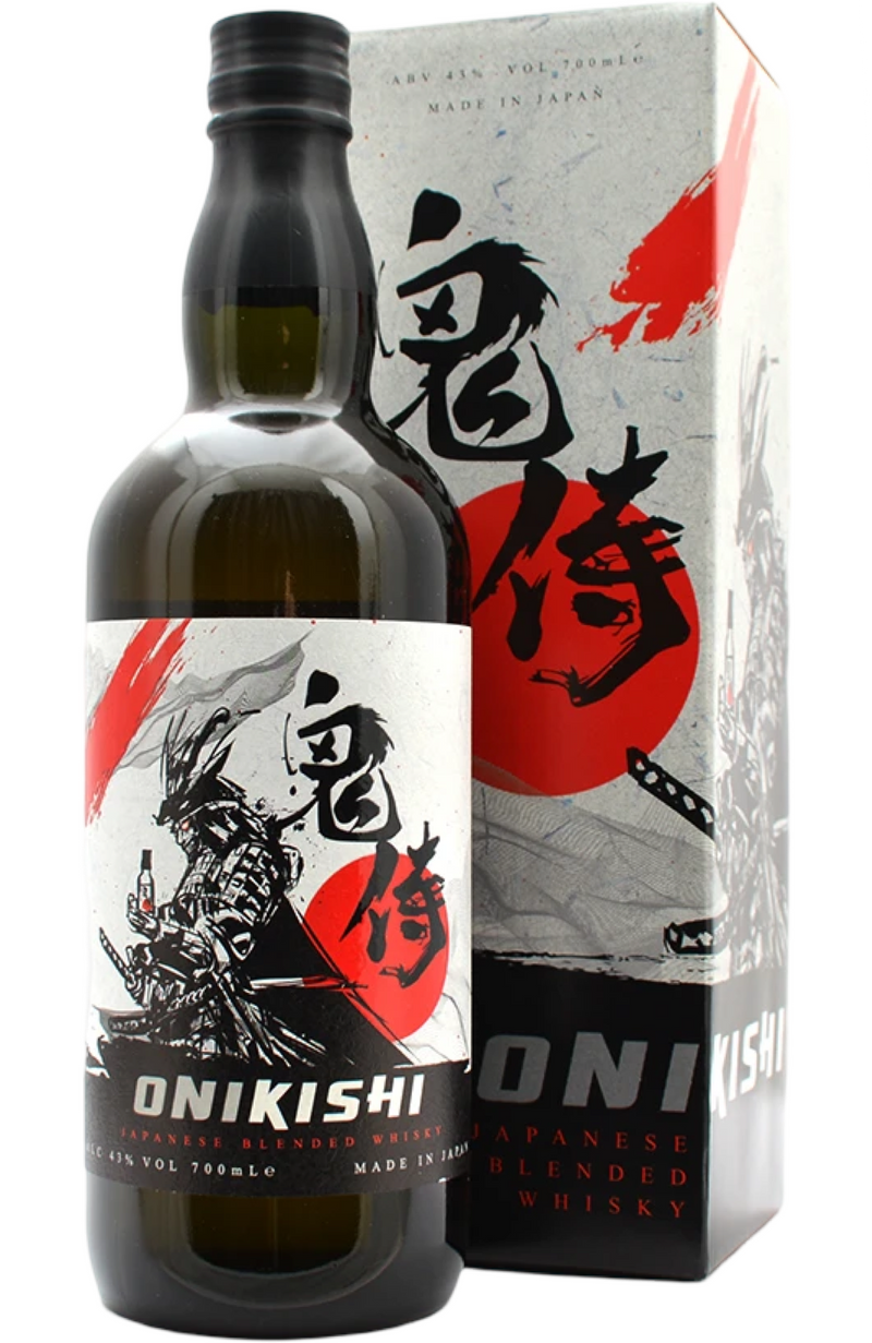 Onikishi Japanese Blended Whisky 43% 70cl from Spades Wines & Spirits. A refined Japanese blended whisky, offering a harmonious balance of smooth malt and delicate grain. Notes of honey, vanilla, and a touch of oak dominate the nose, while the palate presents a rich tapestry of dried fruit, caramel, and a gentle hint of spice. The finish is smooth, with a lingering warmth and a touch of smokiness, making it perfect for sipping or enjoying with a splash of water.