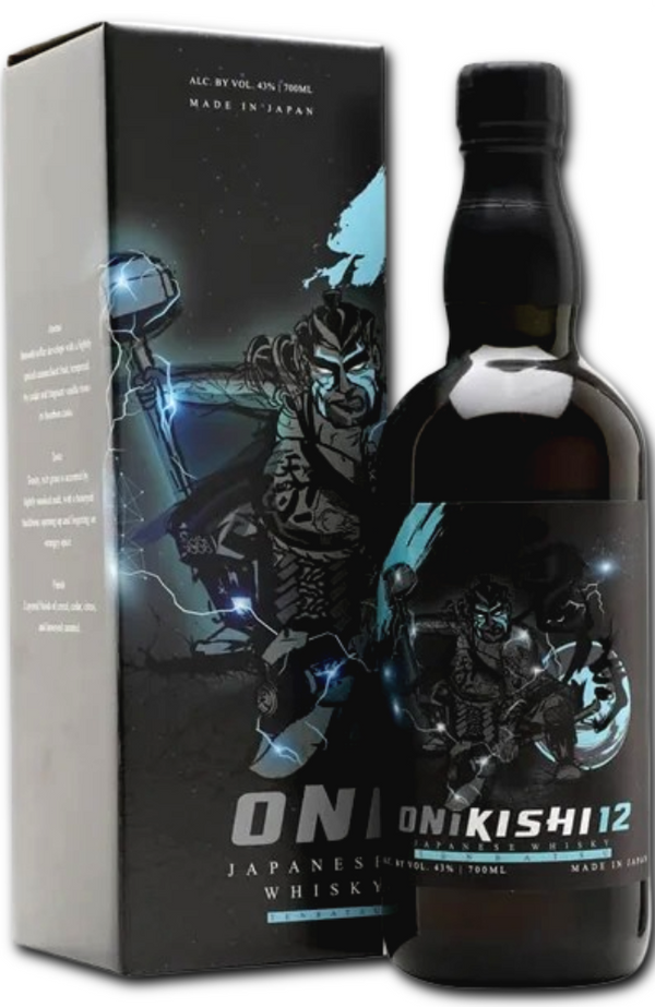 Onikishi Tenbatsu 12 Years + GB 43% 70cl – Spades Wine & Spirits