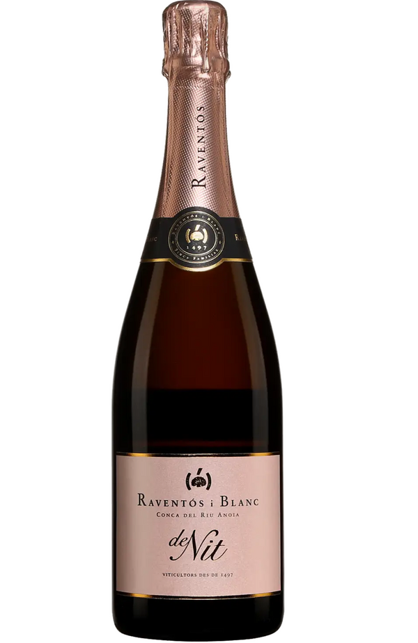 Raventós i Blanc Blanc de Nit Rosé 12% 75cl by Spades Wines & Spirits, a delicate and elegant Spanish sparkling rosé with notes of fresh berries, citrus, and a hint of floral. Perfectly paired with seafood, light appetizers, and fresh salads. Ideal for celebrations and sophisticated gatherings.