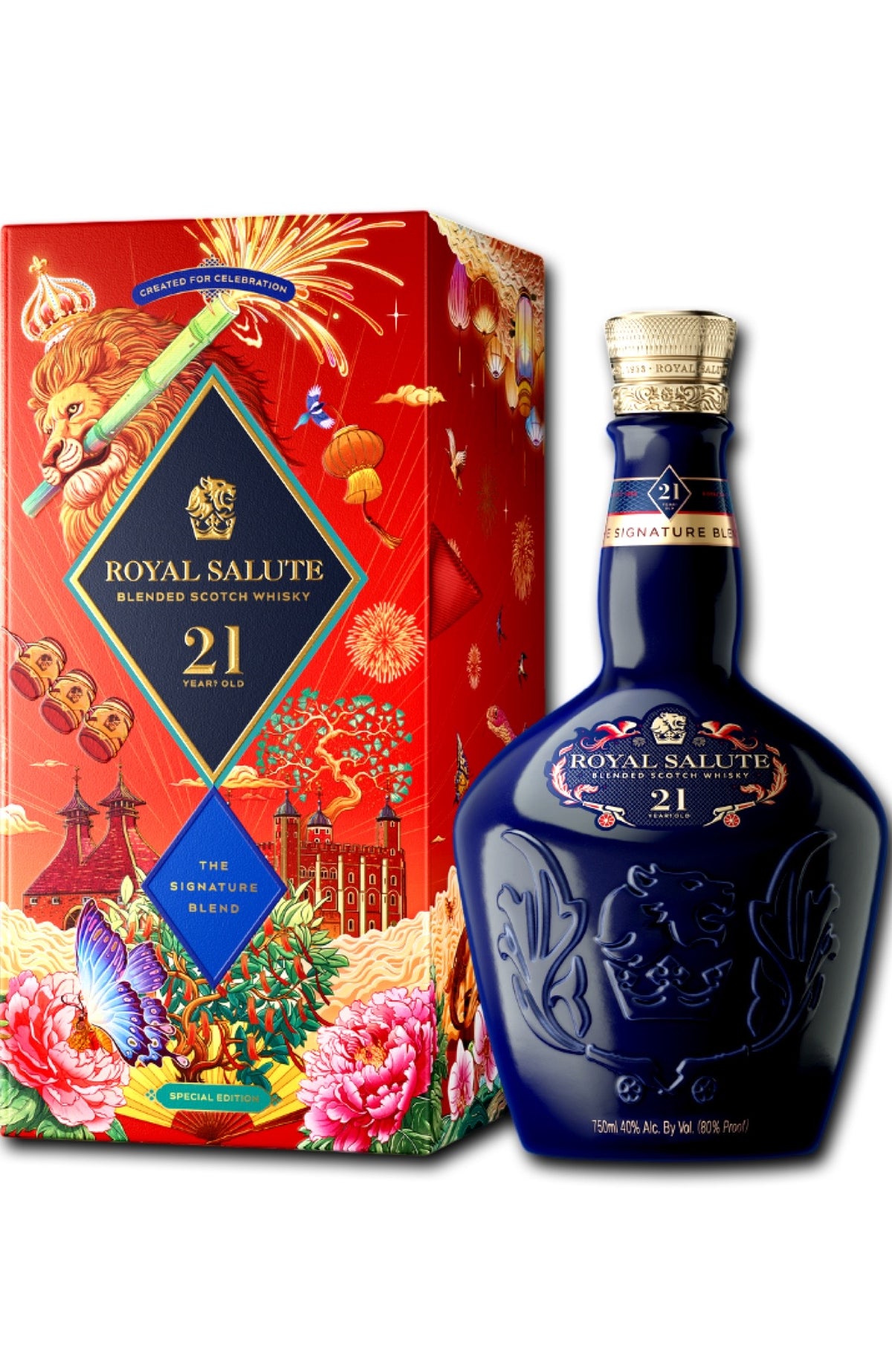 Royal Salute 21 Years Lunar New Year 2025 Special Edition + GB 40% 70c
