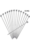 T - Stainless Steel Cocktail Toothpicks Pack of 15 pcs