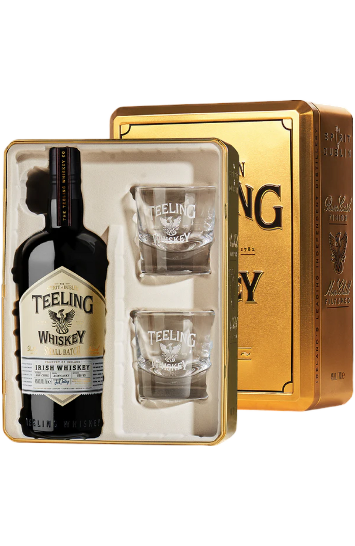 TEELING WHISKEY【ティーリング】ケース有　グラス付　未開栓 Teeling Small Batch + 2 Glasses Gift Pack 46% 70cl – Spades Wine