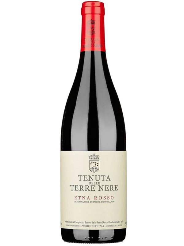 Try Tenuta delle Terre Nere - Etna Rosso 75cl from Sicily at Spades Wines & Spirits. This captivating red wine features bright red fruit flavors, earthy undertones, and a hint of spice, with a refined structure and balanced tannins. Ideal with grilled meats, hearty pasta dishes, or aged cheeses, it offers a distinctive taste of Sicily’s volcanic terroir.