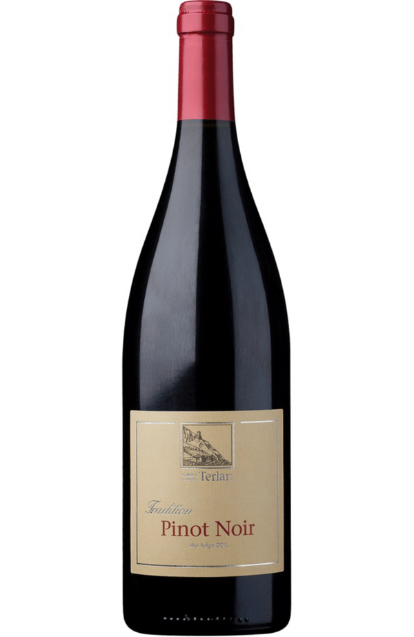 Terlan Tradition Pinot Noir 75cl bottle from Spades Wines & Spirits. A refined red wine from Alto Adige, Italy, made from the elegant Pinot Noir grape. This wine offers aromas of ripe red berries, cherry, and hints of spice, with smooth tannins and a silky, balanced finish. Ideal for pairing with roasted poultry, grilled salmon, and soft cheeses.