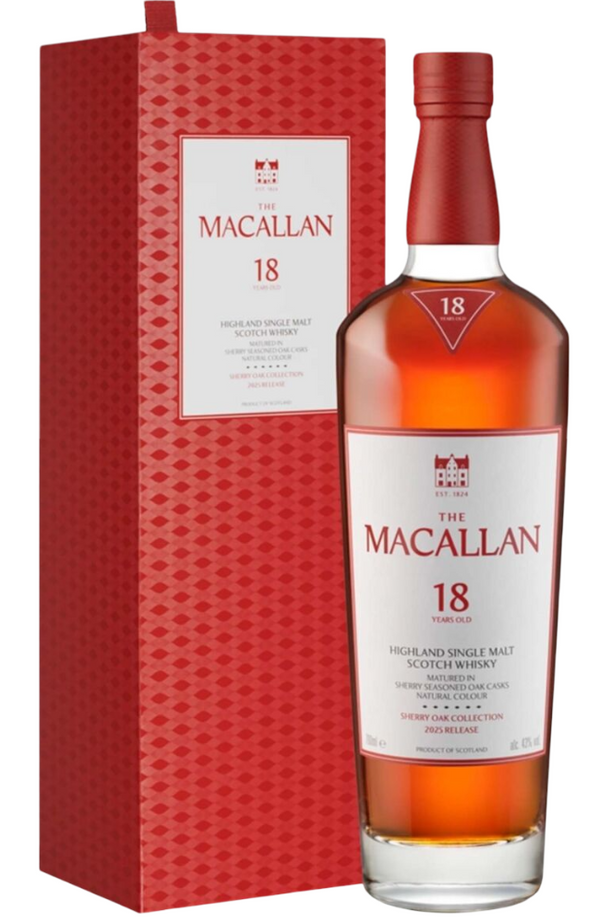 The Macallan 18 Years Sherry Oak Annual Release 2025 + GB 43% 70cl