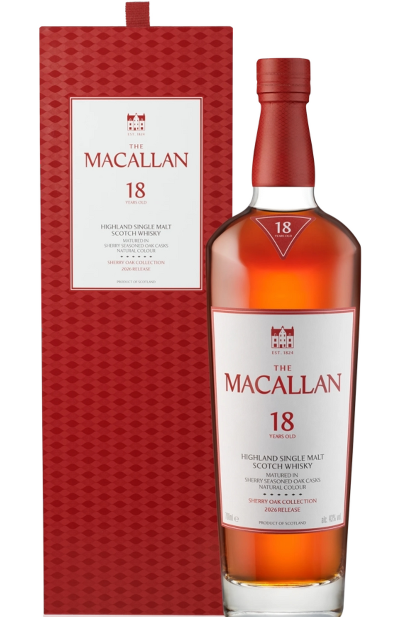 The Macallan 18 Years Sherry Oak Release 2025 + GB 43% 70cl