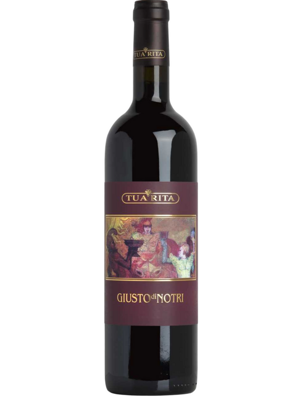 Tua Rita Giusto di Notri 75cl from Toscana, Italy. This red blend is composed of Cabernet Sauvignon, Merlot, and Cabernet Franc. It presents a deep ruby color with intense aromas of dark cherries, blackberries, and a touch of graphite. The palate is full-bodied and complex, with rich flavors of ripe black fruit, cassis, and a hint of tobacco. Well-structured tannins and a long, refined finish make it an ideal pairing for grilled steaks, braised lamb, and robust cheeses.