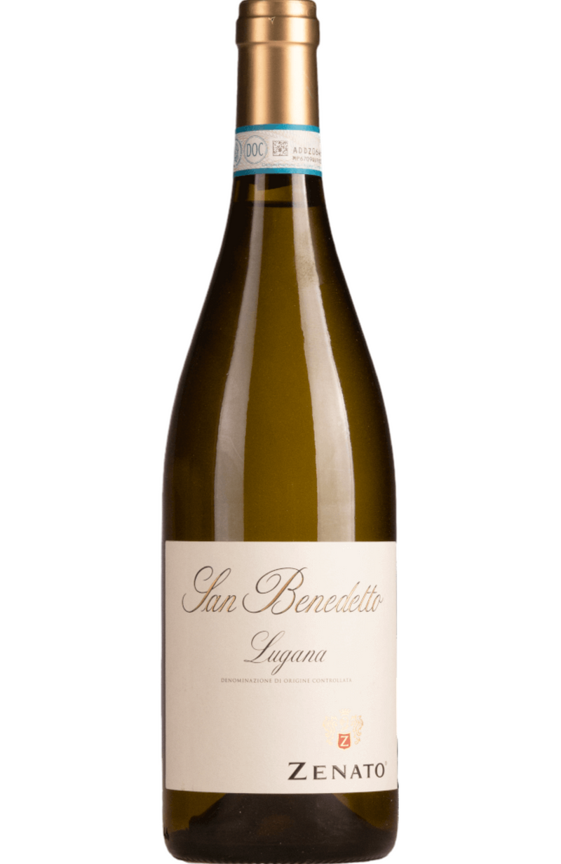 "Zenato Lugana DOC San Benedetto 75cl, a crisp and elegant white wine from Veneto, Italy. It offers fresh citrus, green apple, and floral notes with a touch of almond on the finish. Ideal for pairing with seafood, grilled fish, or light pasta dishes.