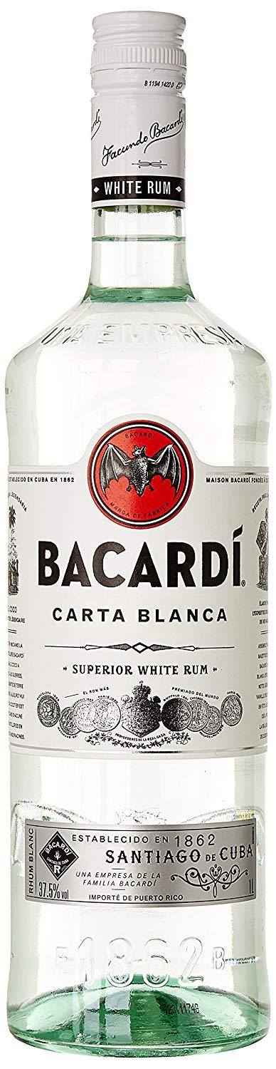 Bacardi Blanca Original Premium Rum, 1LTR - Spades Wines & Spirits 