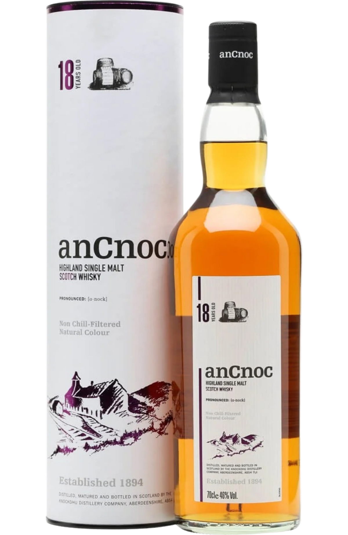 AnCnoc 18 Years + GB 46% 70cl – Spades Wine & Spirits | 4000+ AnCnoc 18 Years + GB 46% 70cl – Spades Wine & Spirits | 4000+