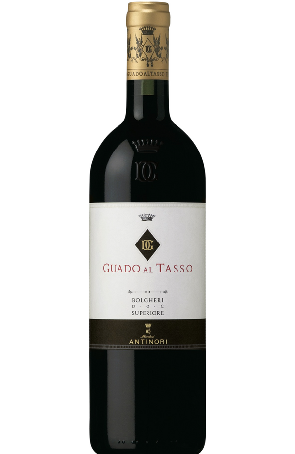 Antinori - 'Guado Al Tasso' Bolgheri Superiore 75cl from Spades Wines & Spirits. A flagship Super Tuscan crafted from Cabernet Sauvignon, Merlot, and Cabernet Franc, this luxurious red boasts intense aromas of blackcurrants, blackberries, and subtle spices, with hints of tobacco and vanilla. Full-bodied and impeccably structured, it reveals velvety tannins and a long, elegant finish. Ideal with grilled steaks, rich game dishes, or aged cheeses. A true expression of Bolgheri’s excellence.