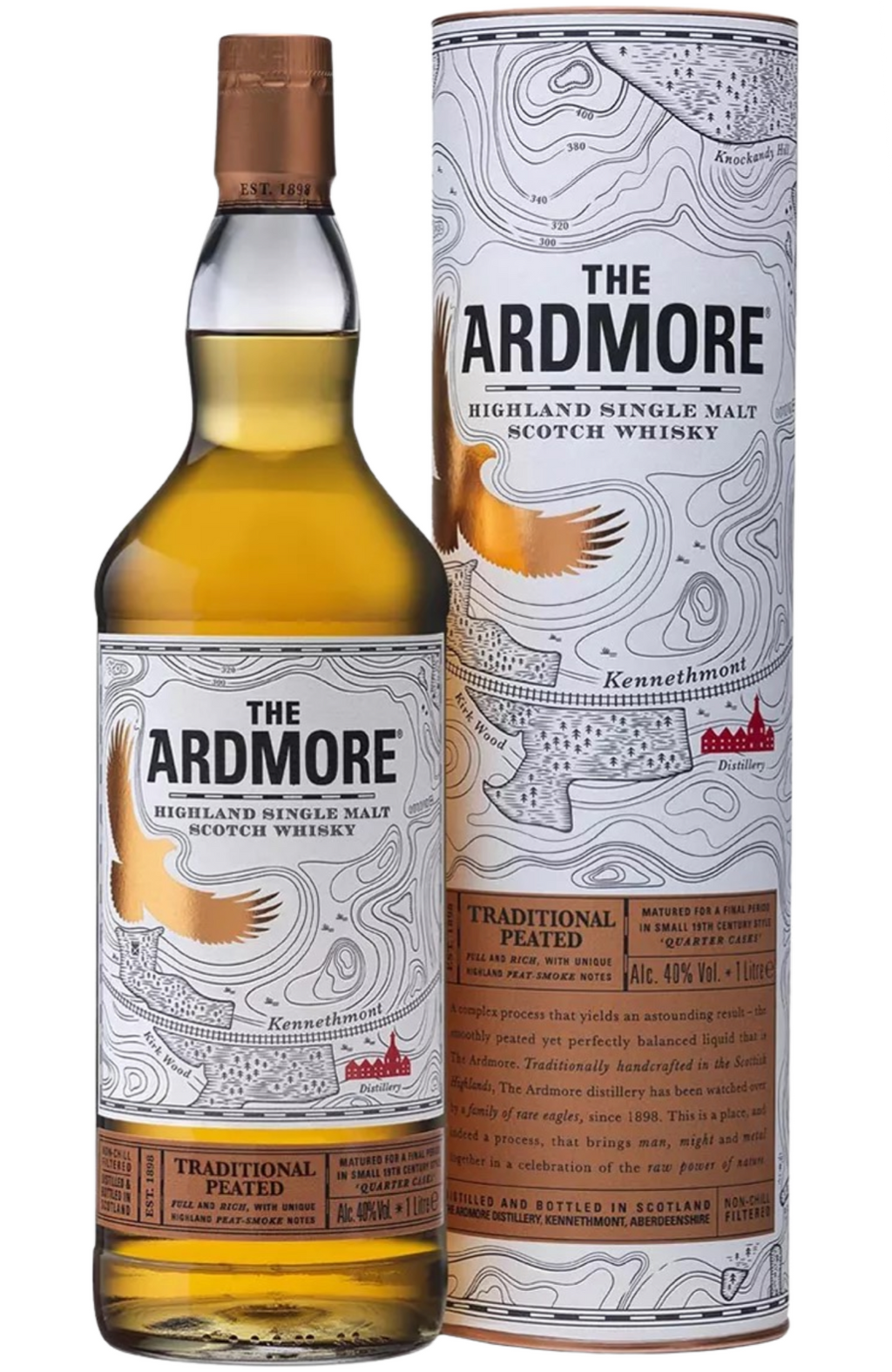 Ardmore Traditional Peated + GB 40% 1Ltr – Spades Wine & Spirits