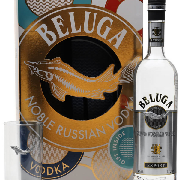 Beluga Noble + Tumble Glass Vodka 40% 1Ltr
