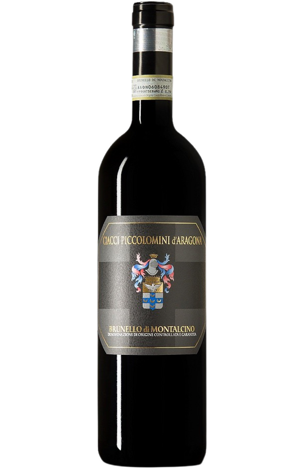 Ciacci Piccolomini D'Aragona Brunello di Montalcino DOC 75cl bottle from Spades Wines & Spirits. An exceptional Brunello crafted from 100% Sangiovese grapes, showcasing the rich terroir of Montalcino, Italy. This wine offers intense aromas of ripe black cherry, plum, and earthy undertones, complemented by hints of leather and spice. Full-bodied with robust tannins and a long, elegant finish, it pairs beautifully with hearty dishes such as roasted meats, wild game, and aged cheeses.