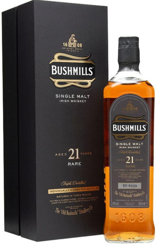 Bushmills 21 Year Old Madeira Finish Irish Single Malt Whiskey 70cl / 40% | Buy Whisky Malta 