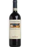 Frescobaldi Castel Giocondo Brunello di Montalcino 75cl bottle from Spades Wines & Spirits. A prestigious Brunello from Tuscany, Italy, made with 100% Sangiovese grapes. Rich aromas of dark cherry, plum, leather, and spice lead to a full-bodied palate with firm tannins and a balanced acidity, culminating in a long, complex finish. Perfect for pairing with grilled meats, game, and aged cheeses.
