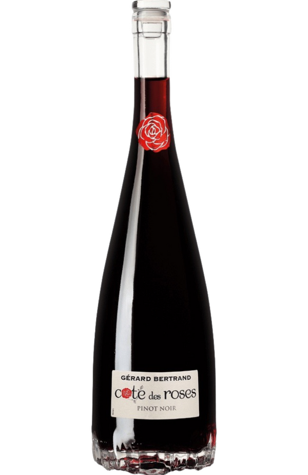 Gerard Bertrand Pinot Noir Cotes des Roses 75cl bottle from Spades Wines & Spirits. A refined red wine from the Languedoc region of France, crafted from 100% Pinot Noir grapes. This wine offers delicate aromas of red cherry, raspberry, and subtle floral notes, with a smooth, medium-bodied palate and soft tannins. The finish is fresh and elegant, making it perfect for pairing with grilled meats, poultry, and light pasta dishes.