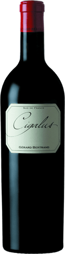 Gerard Bertrand Cigalus Rouge 75cl bottle from Spades Wines & Spirits. A premium red wine from the Languedoc region of France, crafted from a blend of Syrah, Grenache, and Merlot grapes. This wine showcases rich aromas of black cherry, plum, and spices, complemented by hints of oak. The palate is full-bodied with velvety tannins and a long, elegant finish. Perfect for pairing with grilled meats, hearty stews, and aged cheeses.