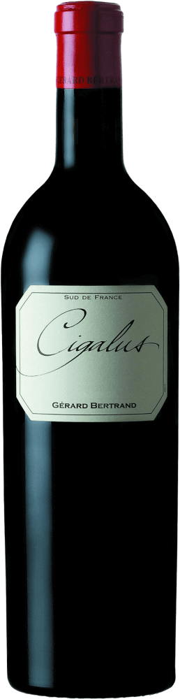 Gerard Bertrand Cigalus Rouge 75cl bottle from Spades Wines & Spirits. A premium red wine from the Languedoc region of France, crafted from a blend of Syrah, Grenache, and Merlot grapes. This wine showcases rich aromas of black cherry, plum, and spices, complemented by hints of oak. The palate is full-bodied with velvety tannins and a long, elegant finish. Perfect for pairing with grilled meats, hearty stews, and aged cheeses.