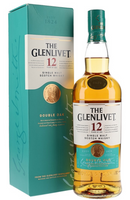 The Glenlivet 12 Years Old Single Malt Scotch Whisky bottle and box, Double Oak aged in European & American oak casks