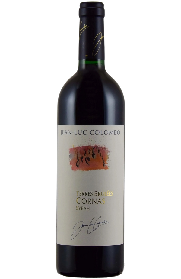 Jean-Luc Colombo Cornas Terres Brulees Syrah 75cl bottle from Spades Wines & Spirits. A bold red wine from the Northern Rhone Valley, France, made from 100% Syrah grapes. This wine showcases intense aromas of dark fruit, black olive, and a hint of pepper, with a full-bodied palate, well-integrated tannins, and a long, complex finish. Perfect for pairing with grilled meats, hearty stews, and strong cheeses.
