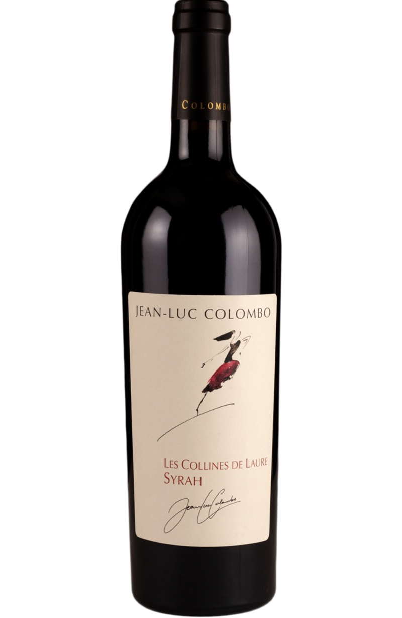 Jean-Luc Colombo Les Collines de Laure Syrah 75cl bottle from Spades Wines & Spirits. A vibrant and expressive Syrah from the Rhône Valley, France, offering aromas of blackberries, violets, and subtle spices. This wine features a medium-bodied palate with silky tannins and a fresh, peppery finish. Ideal for pairing with grilled meats, roasted vegetables, and hearty stews.