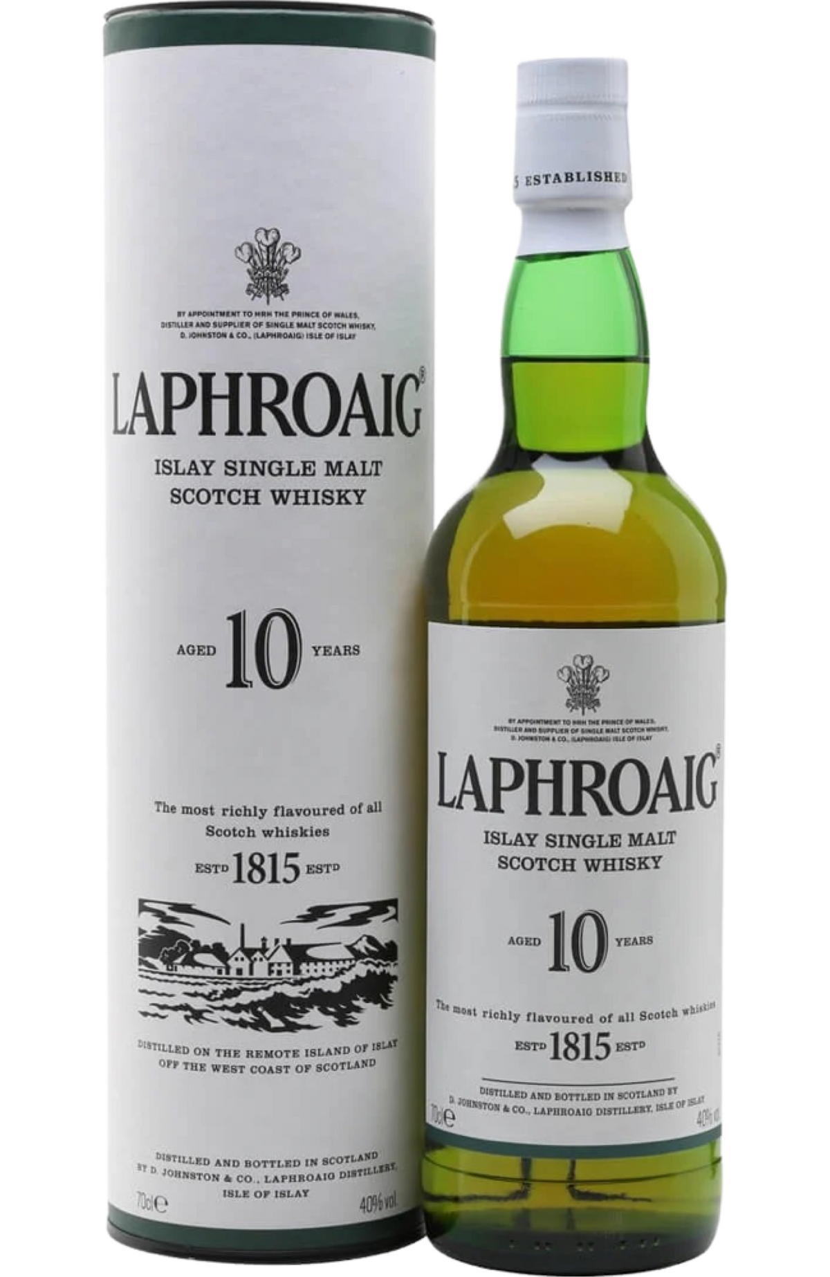 Laphroaig 10YO + GB 40% 70cl – Spades Wine & Spirits | 4000+