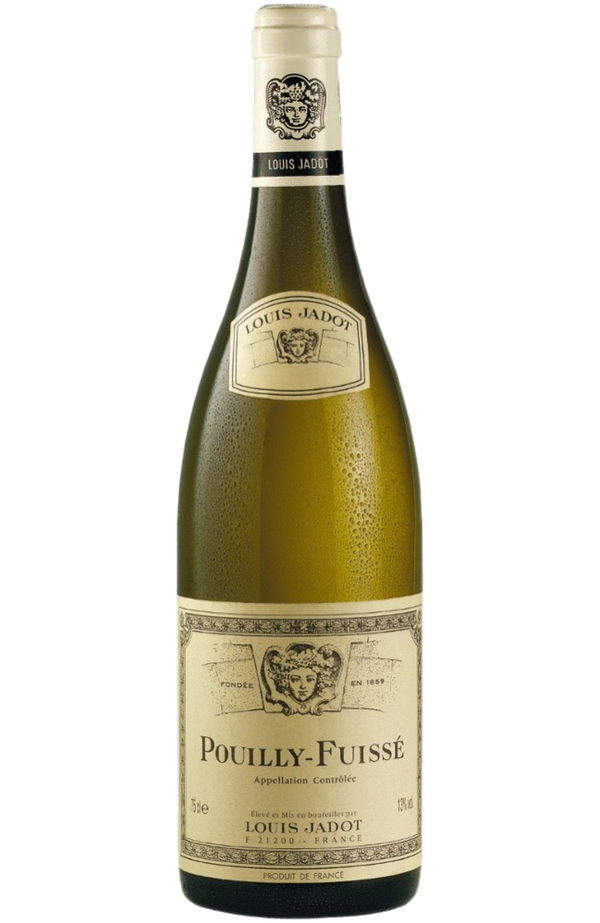 Louis Jadot Pouilly-Fuissé 75cl bottle from Spades Wines & Spirits. A refined white wine from the Maconnais region in Burgundy, France, crafted from 100% Chardonnay grapes. This Pouilly-Fuissé features aromas of ripe apple, citrus, and a hint of hazelnut, with a rich, well-balanced palate and a fresh, mineral finish. Ideal for pairing with seafood, white meats, and creamy cheeses.