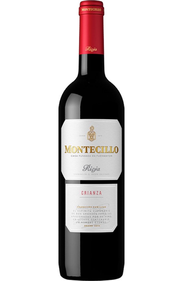 Montecillo Rioja Crianza by Spades Wines & Spirits, a robust and balanced Spanish red wine with vibrant fruit flavors and subtle oak notes. Ideal for pairing with grilled meats, hearty pasta dishes, and aged cheeses. A versatile choice for both casual meals and special occasions.