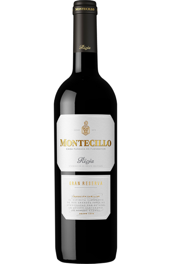 Montecillo Gran Reserva Rioja by Spades Wines & Spirits, a luxurious Spanish red wine with deep, complex flavors, aged to perfection. Pairs beautifully with grilled meats, rich stews, aged cheeses, and roasted vegetables. Perfect for fine dining and special celebrations