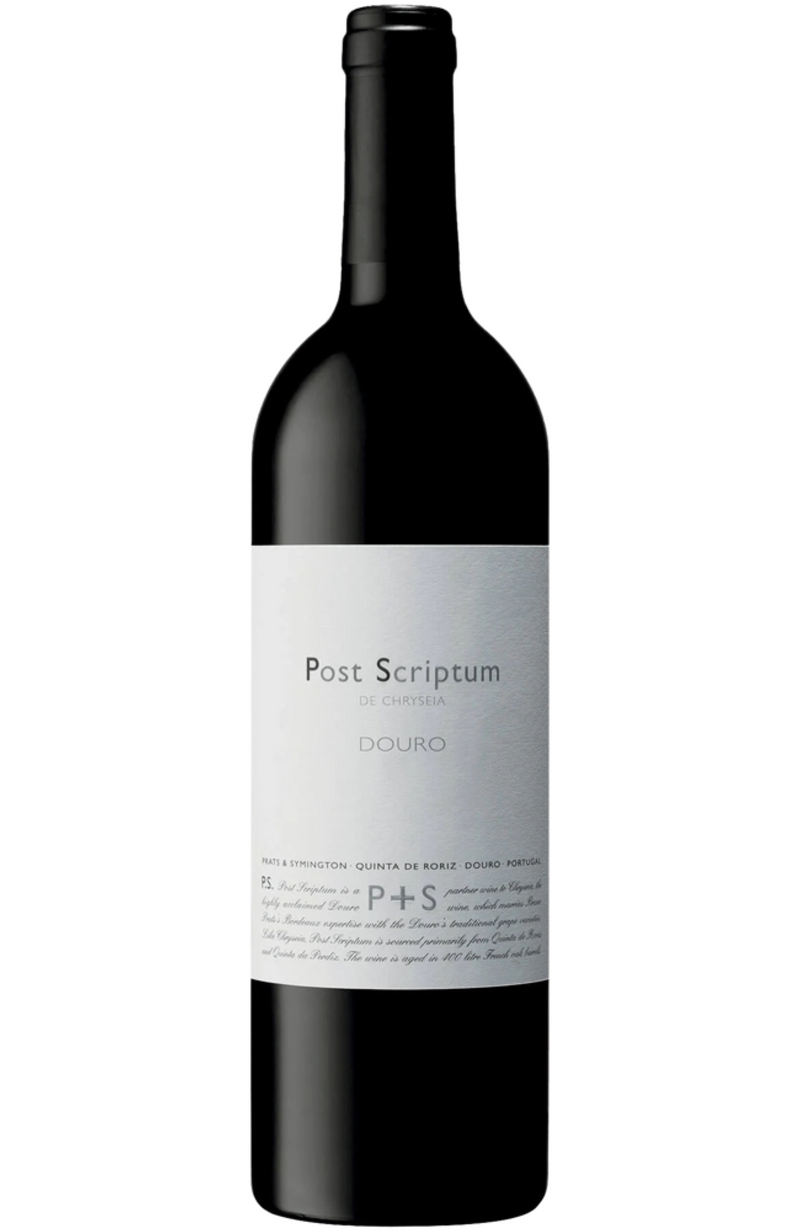 Prats & Symington - Post Scriptum de Chryseia 75cl from Spades Wines & Spirits. A refined red from the Douro Valley, Portugal, this wine blends Touriga Nacional and Touriga Franca, offering rich aromas of ripe dark berries, floral notes, and a touch of spice. The palate is medium-bodied with smooth tannins, fresh acidity, and a balanced finish. Ideal for pairing with grilled meats, hearty stews, and mature cheeses.