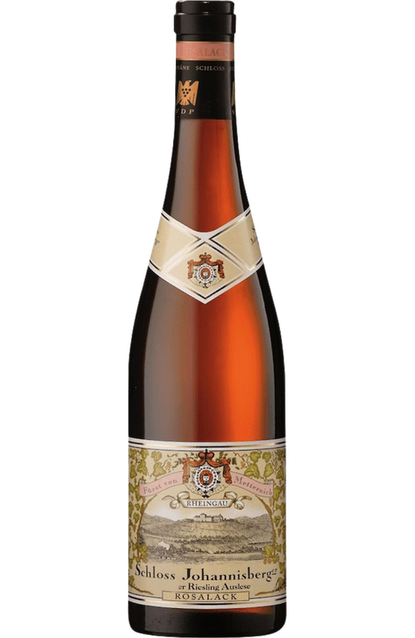Schloss Johannisberg - Rosalack Riesling Auslese 75cl from Spades Wines & Spirits. A luxurious sweet Riesling from the renowned Schloss Johannisberg estate in the Rheingau region. This Auslese offers rich aromas of ripe peach, honey, and tropical fruits, with delicate floral notes. On the palate, it’s luscious and smooth, balanced by vibrant acidity that carries the sweetness gracefully to a long, elegant finish. Perfect for pairing with foie gras, creamy cheeses, or fruity desserts