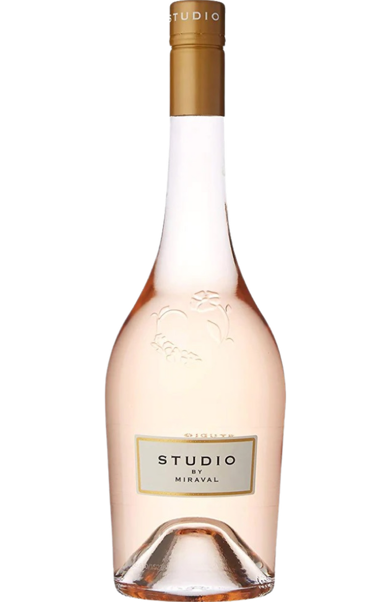 Beautifully designed Studio by Miraval Rose wine bottle from Spades Wines & Spirits. This premium rose features a soft, pale pink color and offers a delicate blend of citrus, white flowers, and red fruit aromas. With its crisp, refreshing taste and elegantly minimalist label, it’s the perfect choice for summer soirées, intimate dinners, or adding a touch of sophistication to any gathering.