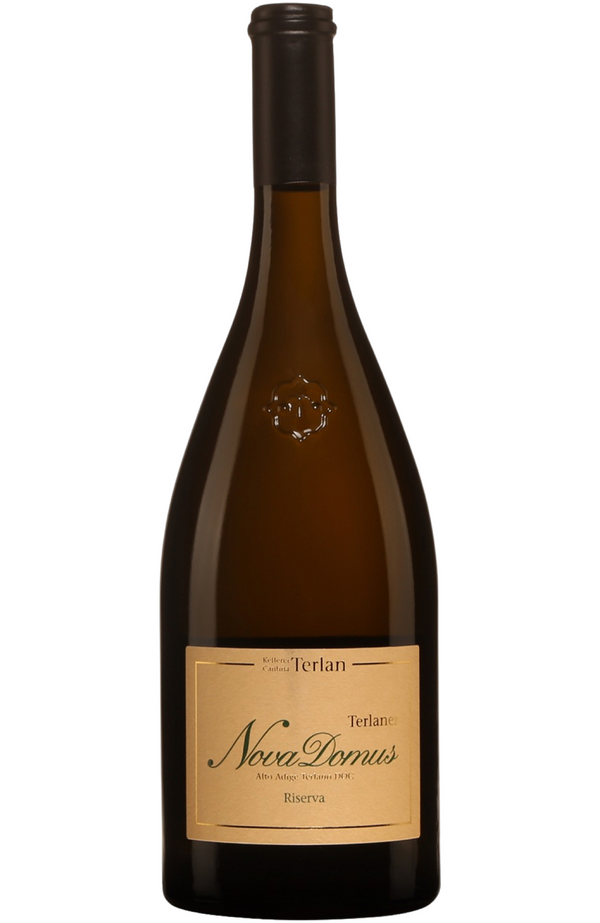 Terlan Nova Domus Riserva 75cl bottle from Spades Wines & Spirits. A prestigious white blend from Alto Adige, Italy, crafted from Pinot Bianco, Chardonnay, and Sauvignon Blanc. Wine offers a complex bouquet of ripe pear, citrus, and floral notes, with a rich, creamy texture and a long, balanced finish. Perfect for pairing with seafood, poultry, and creamy pasta dishes.