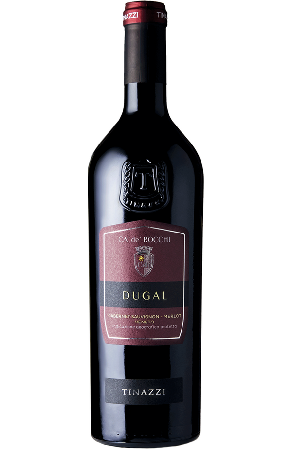 Tinazzi Ca’ De’ Rocchi Dugal 75cl bottle from Spades Wines & Spirits. A sophisticated red wine from the Veneto region in Italy, crafted from a blend of native grape varieties. This wine features rich aromas of dark berries, plums, and hints of spice, with a full-bodied structure and smooth tannins leading to a long, elegant finish. Ideal for pairing with roasted meats, hearty stews, and aged cheeses.