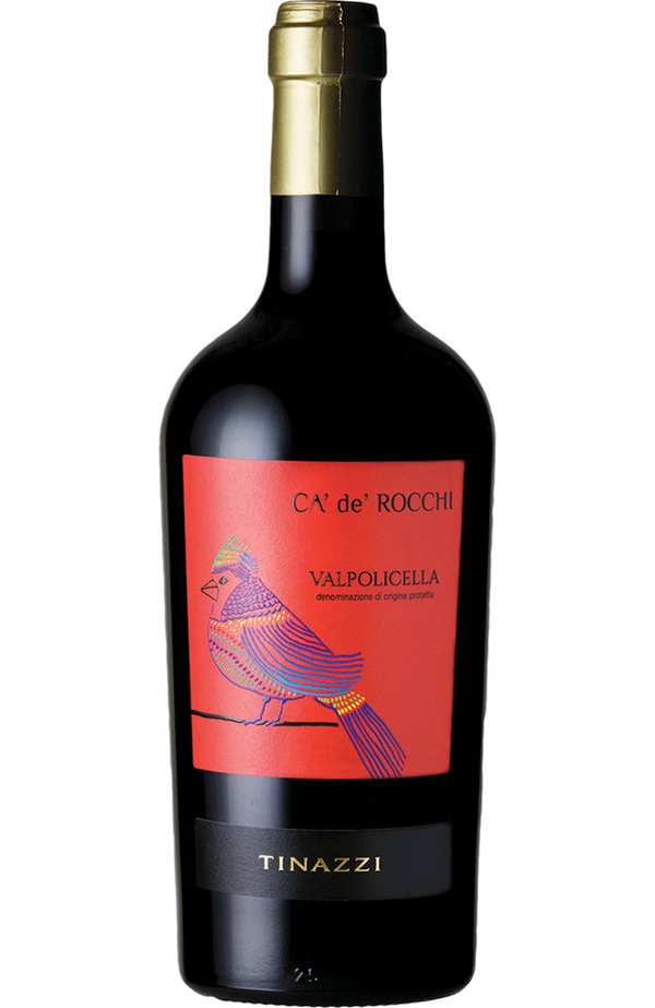 Valpolicella DOP 75cl - Tinazzi Ca’ de’ Rocchi bottle from Spades Wines & Spirits. A lively red wine from the Valpolicella region in Italy, crafted from native grape varieties including Corvina and Rondinella. This wine offers fresh aromas of red cherry, raspberry, and subtle herbal notes, with a light, smooth palate and a refreshing finish. Ideal for pairing with pasta dishes, grilled meats, and soft cheeses.