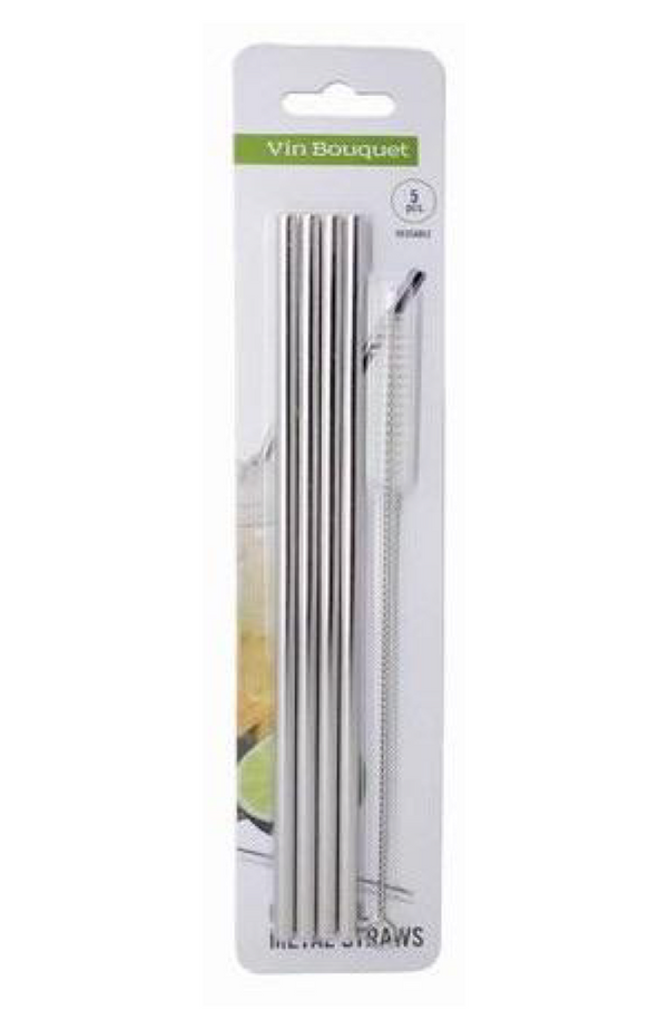 Straight Steel Straw set of 4 (FIK450)