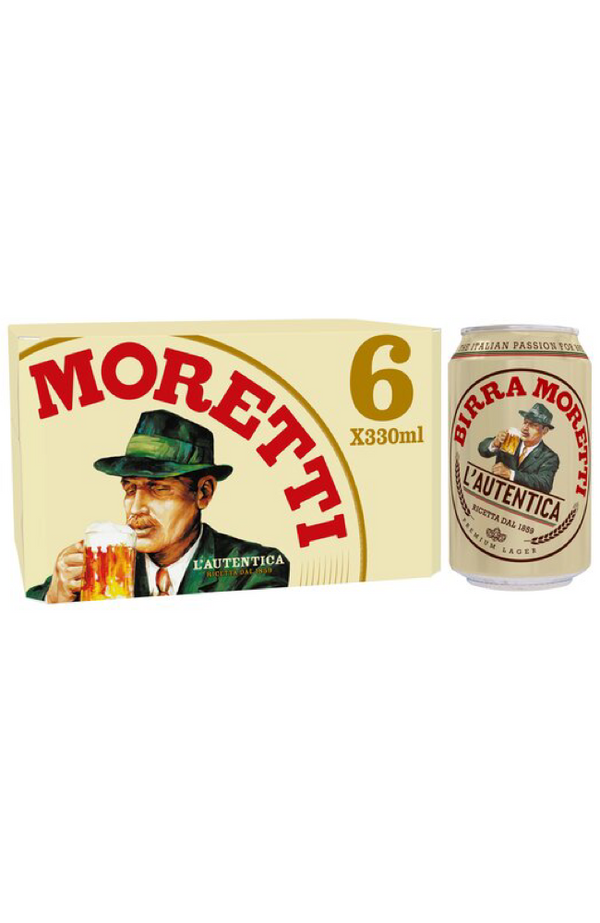 Moretti Birra CAN 330cl x 6 pack