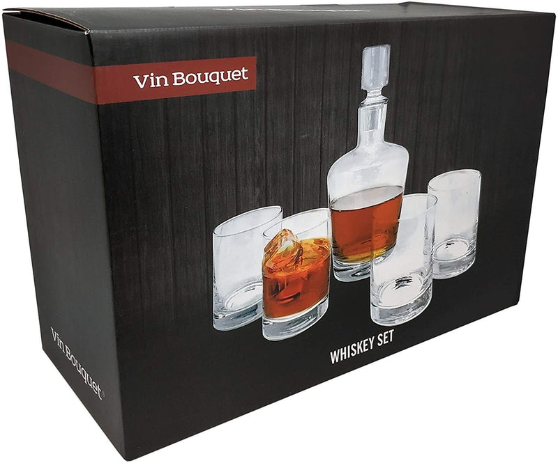 Whisky Decanter and 4 Whisky Tumblers - Vin Bouquet | Buy Whisky Malta 