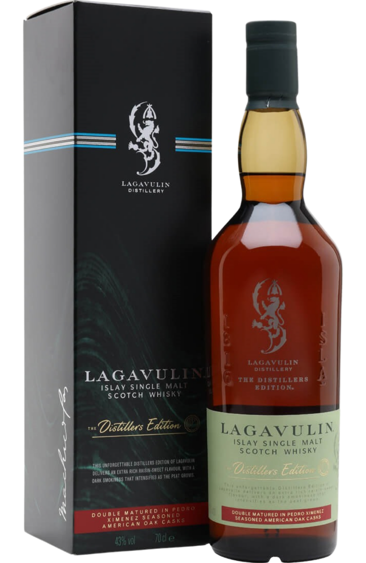 Lagavulin Distillers Edition + GB 43% 70cl – Spades Wine & Spirits